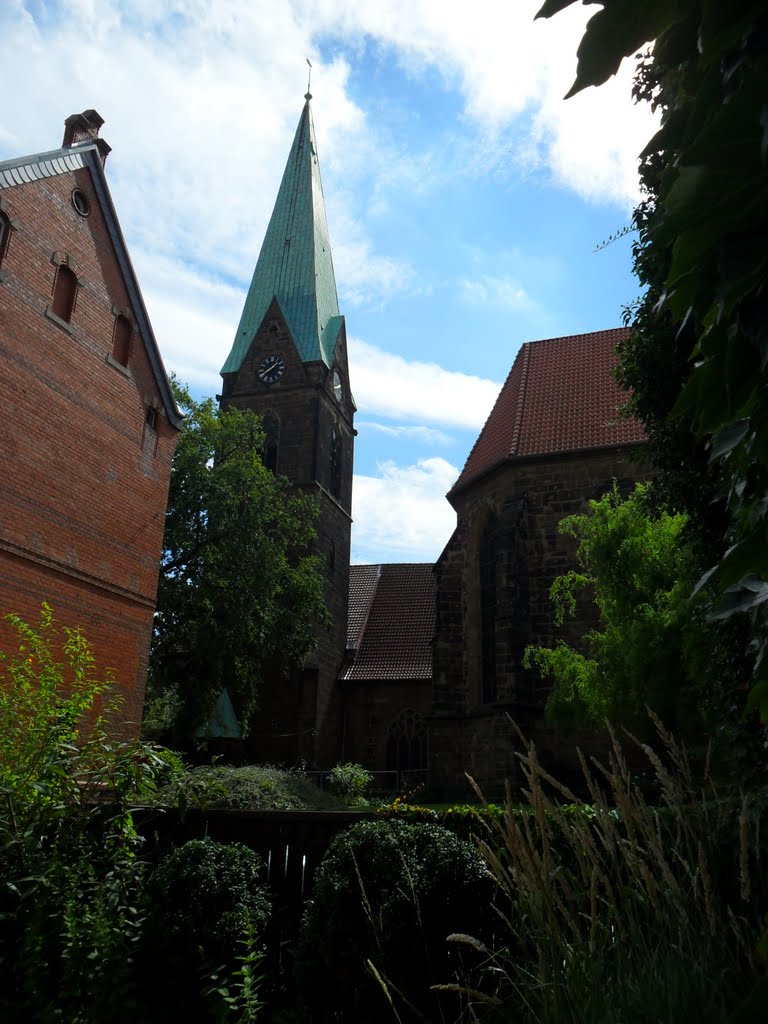 IGLESIA SAN SIMEÓN (1214) - vista Koenigstrasse - barrio antiguo - Minden - Westfalia - Alemania