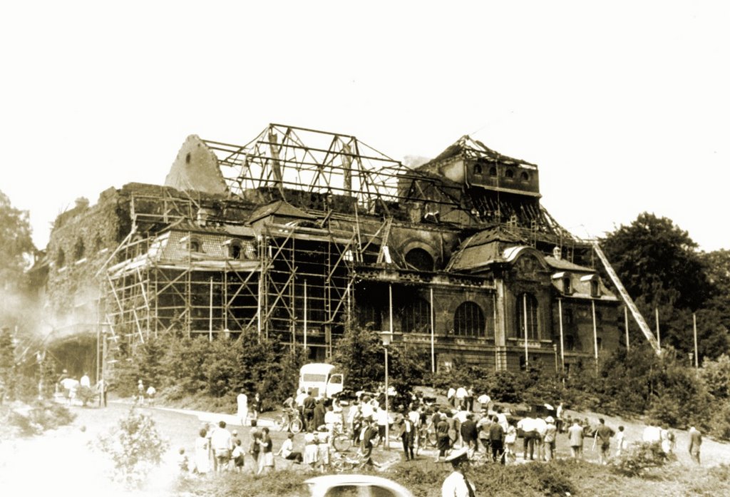 Brand der Kaiser Friedrich Halle am 10.06.1964