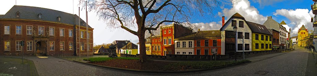 GER Moenchengladbach Rathaus - Rathausplatz - Rathausstrasse Panorama by KWOT