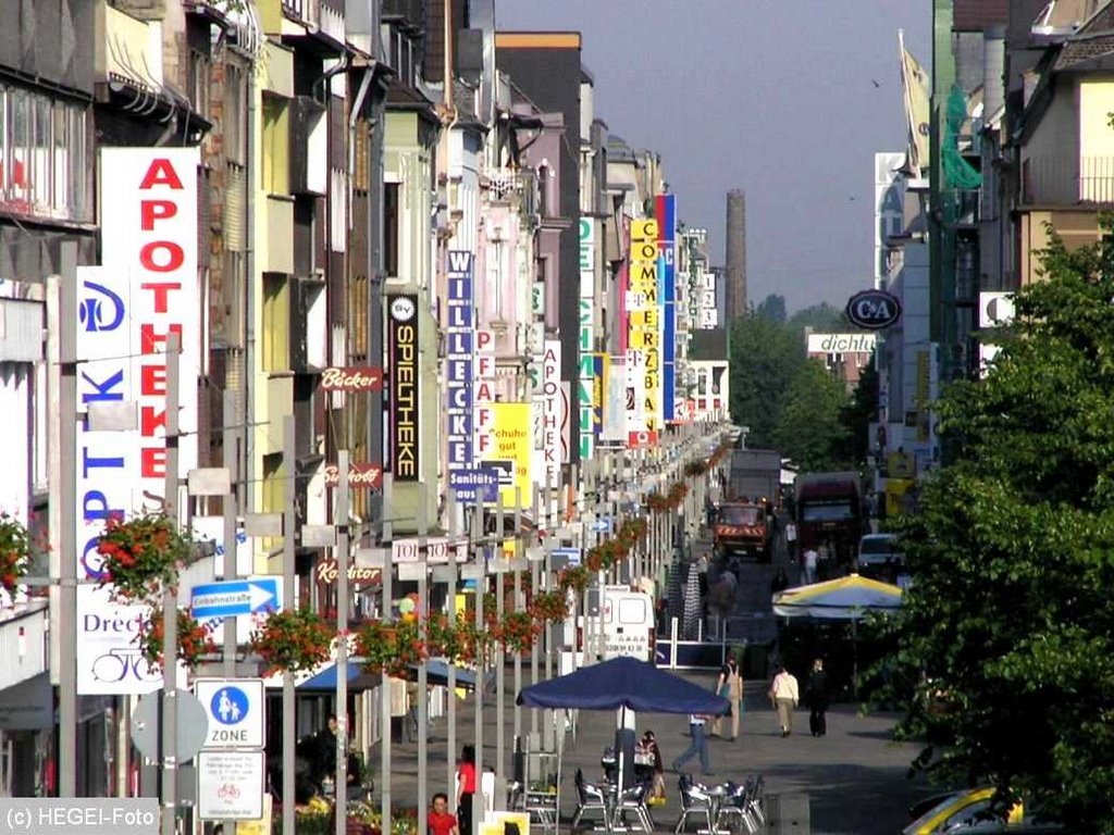 Die Marktstrasse in Oberhausen (alte Mitte)