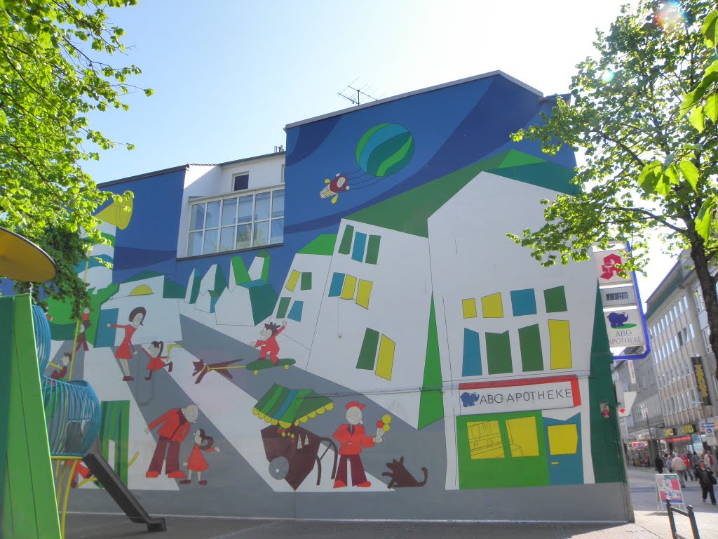 Bemalte Fassade in Alt-Oberhausen