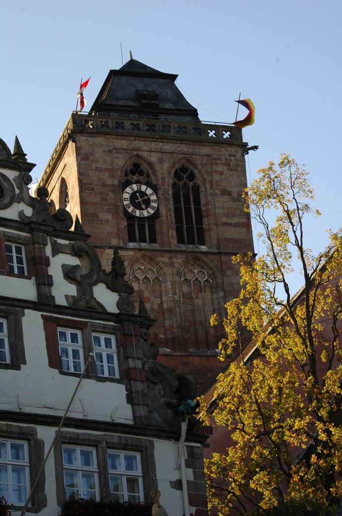 Bad Hersfeld, Blick zur Stadtkirche vom Markt