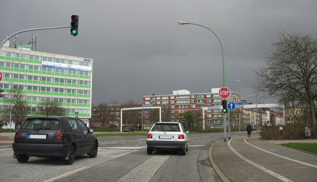 Kreuzung Columbusstraße-Elbinger Platz - Bremerhaven - 04.2008