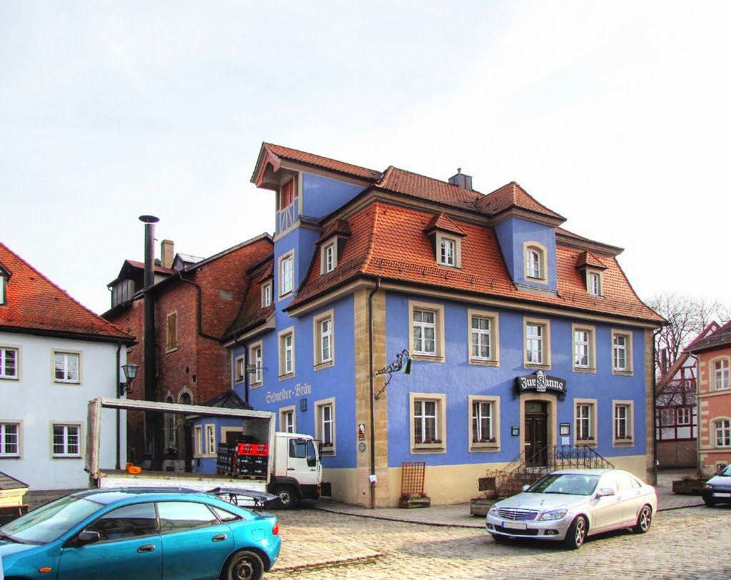 Weißenburg in Bayern - Bräustüberl "Zur Kanne" ehem. Tuchmacherhaus seit 1890 Wirtshaus