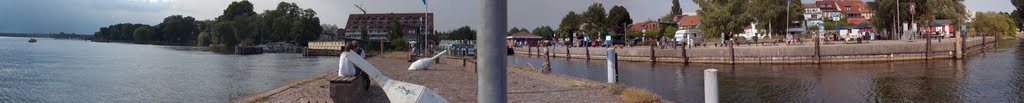 Waren (Müritz), Stadthafen Panorama.