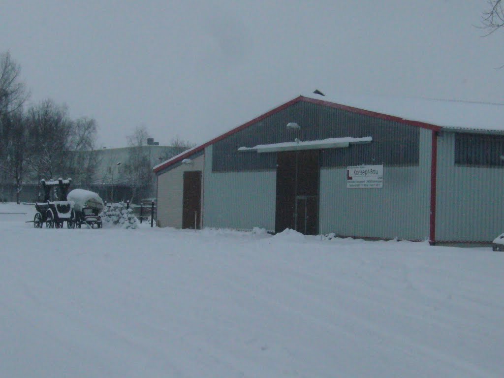 Reithalle im Winter