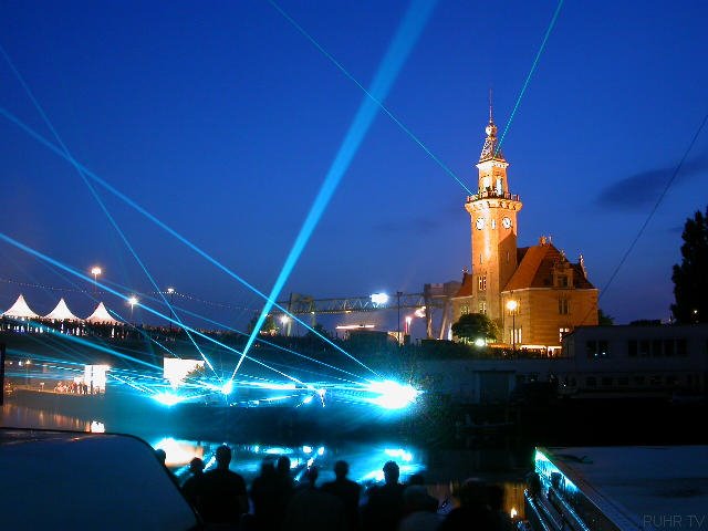 Dortmund Harbor - Altes Hafenamt - Laser Show