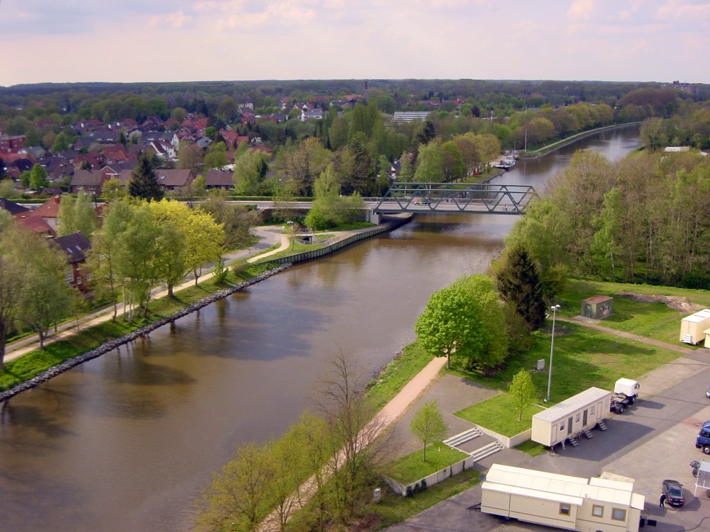 Dortmund Ems Kanal Nähe alter Hafen Blick Richtung Lindenstraße Lingen Emsland Niedersachsen 2008