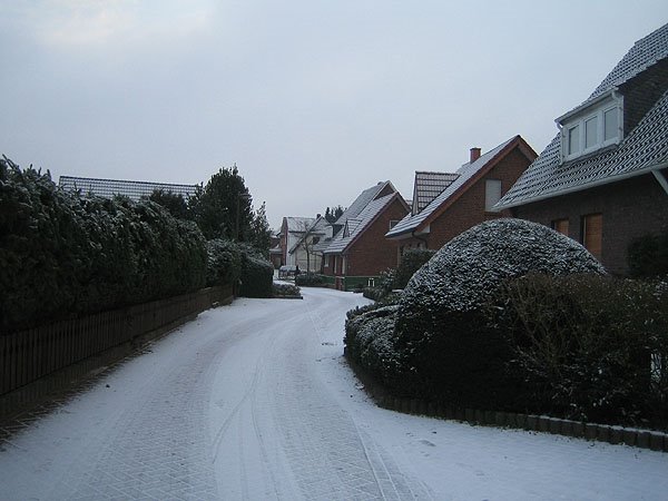 Snow falling in Lingen
