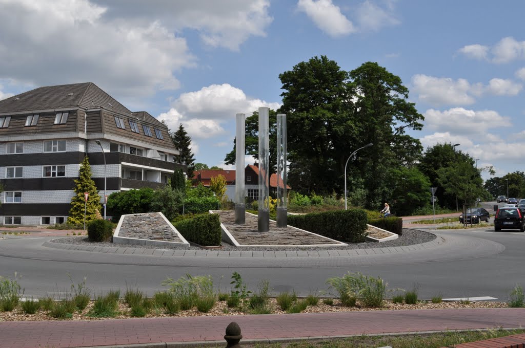 Lingen/ Ems, Kreisverkehr Lindenstrasse/ Kurt-Schumacher-Brücke