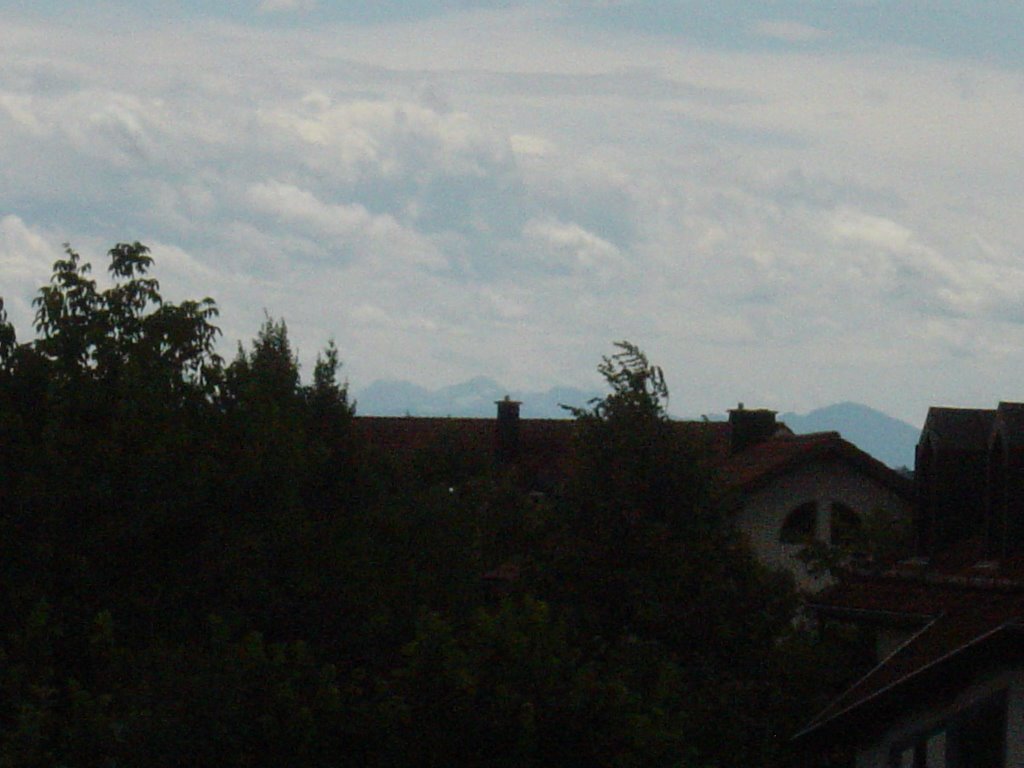 Blickrichtung Süden, Berge ca. 80km Luftlinie