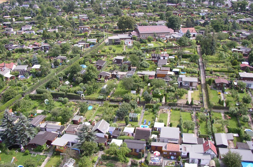 Gartenanlage Ostvorstadt mit Blick auf Vereinsheim