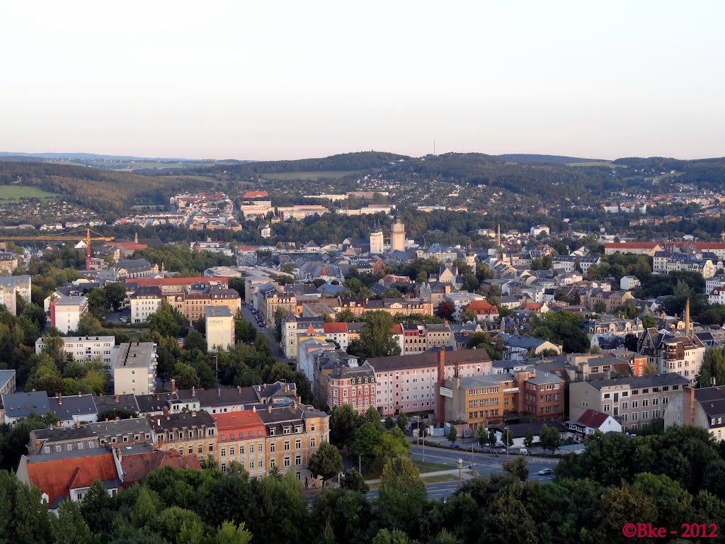 Blick übers Stadtzentrum zum Kemmler