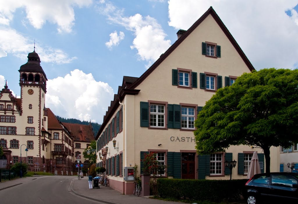 Freiburg, Deutsch-Französisches-Gymnasium und Gasthaus Schützen ¦ pilago