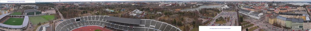 FIN Helsinki from Olympia-Stadion Torn {in the rain} Panorama by KWOT