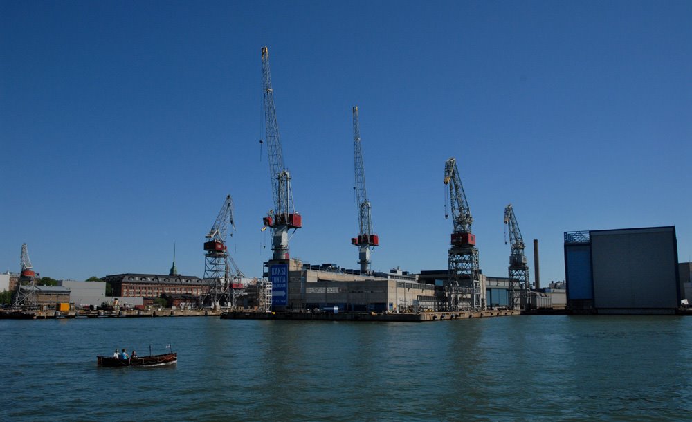 A view to shipyard from Helsinki South Harbour