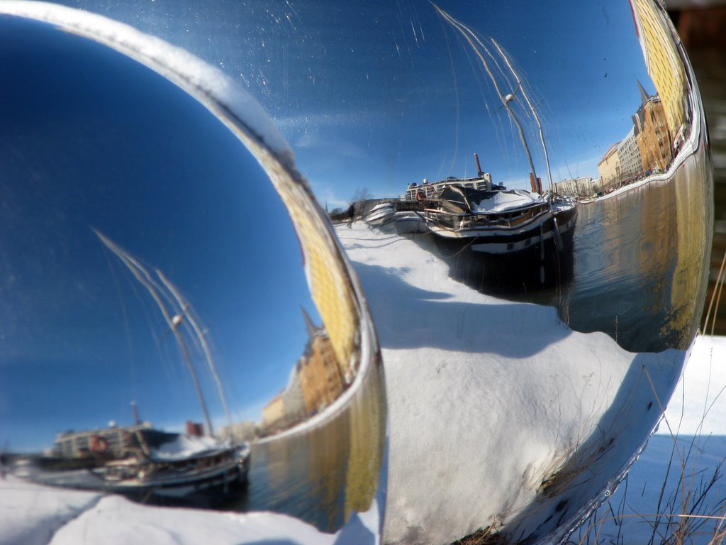 Hietalahdenallas seen in Spherical Mirror