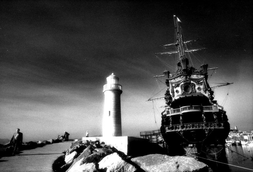 Galion de Polanski dans le port de Cannes (1986)