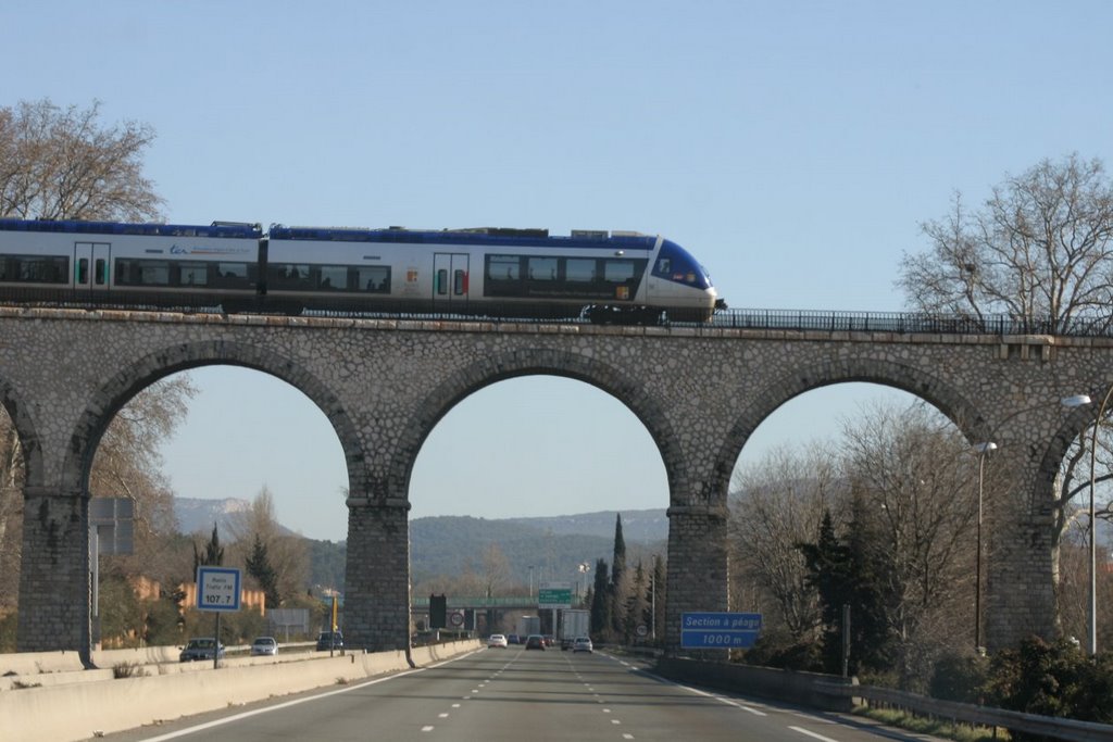 Beneath the train