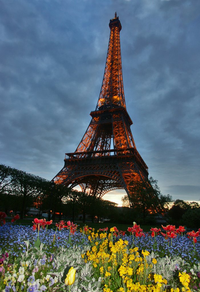 Stormy Spring Night at the Eiffel Tower