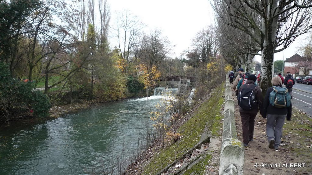 Créteil - Bras de Marne. A gauche lile Ste Catherine