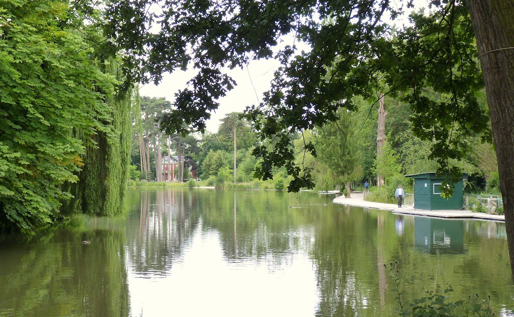 Dans le bois de Vincennes,à Paris,le lac des minimes.