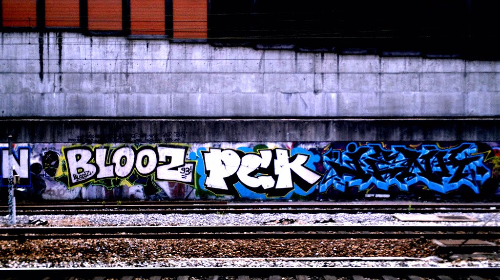 Street train art