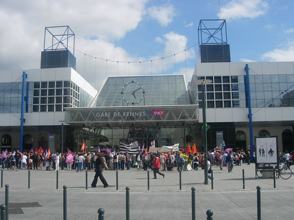 Manifestation à la Gare