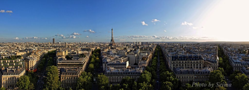 Panorama Paris from Arch of Triumph