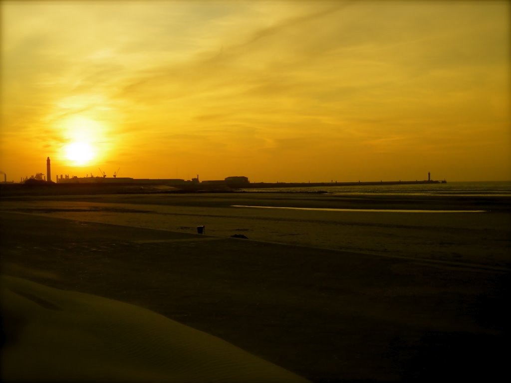 Sonnenuntergang in Dunkerque