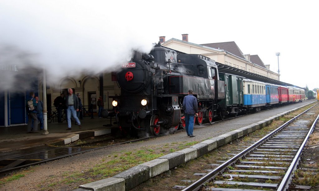 Sonderzug Liberec Harrachov Aufnahme auf dem Bahnhof Liberec