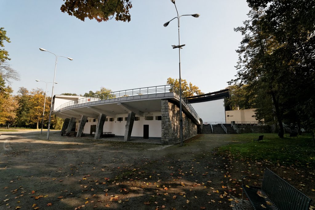 Karviná - Park Boženy Němcové - View SE on Letní kino / Summer cinema