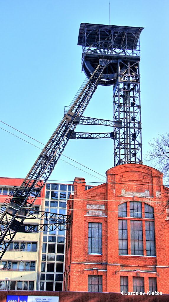 Těžní věž dolu Jindřška - Mine Jindřiška headframe in Ostrava
