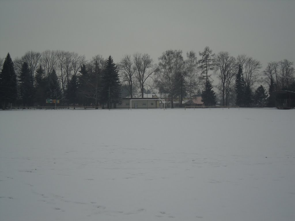 hřiště v zimě