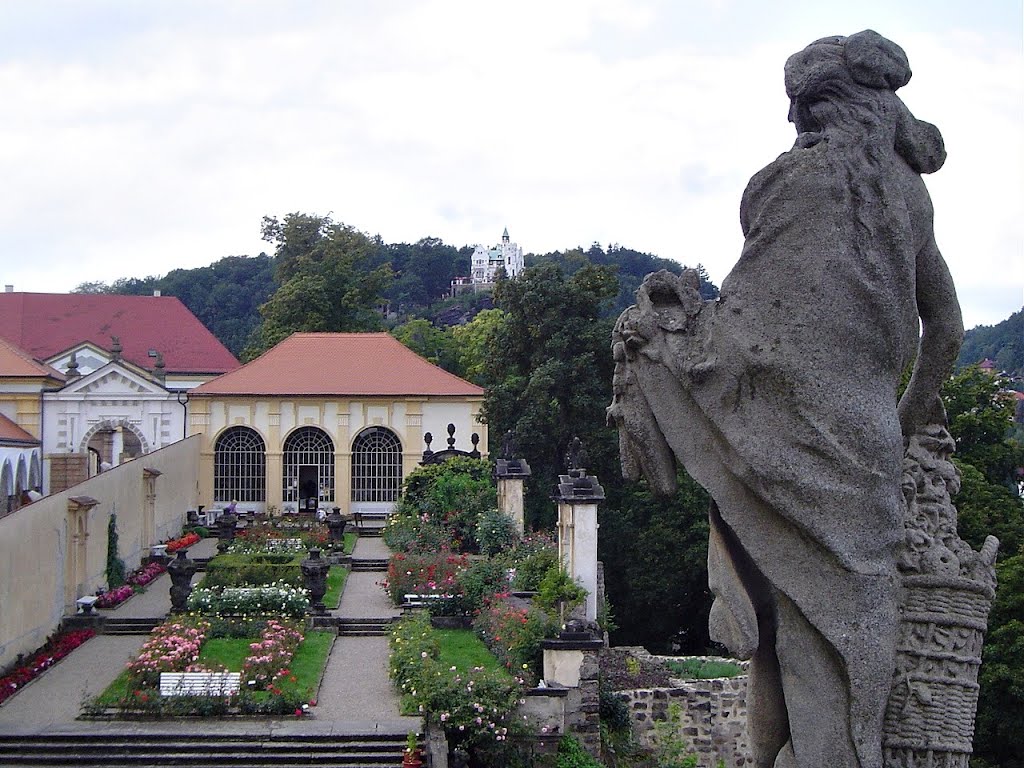 Děčín Castle - Rose Garden with its Sala Terrena and Gloriet...