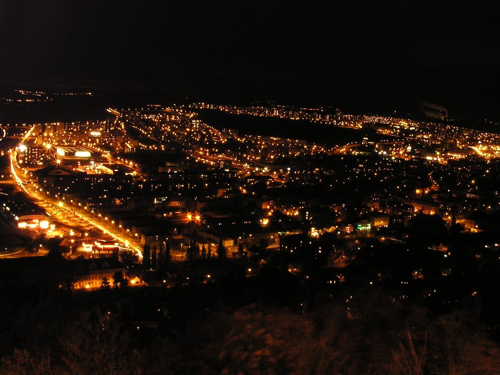 Noční Most - pohled z Hněvína