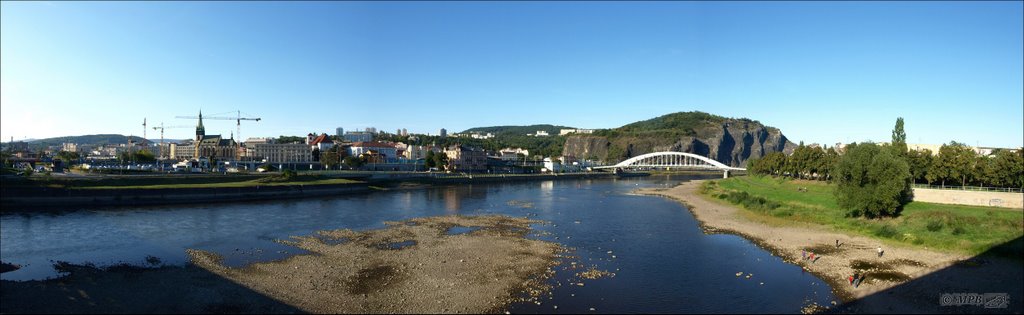 Ústí n/L ze železničního mostu