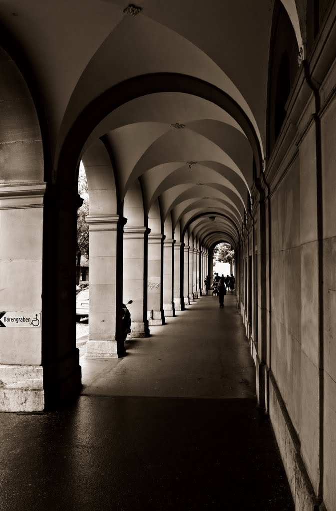 Under the archway