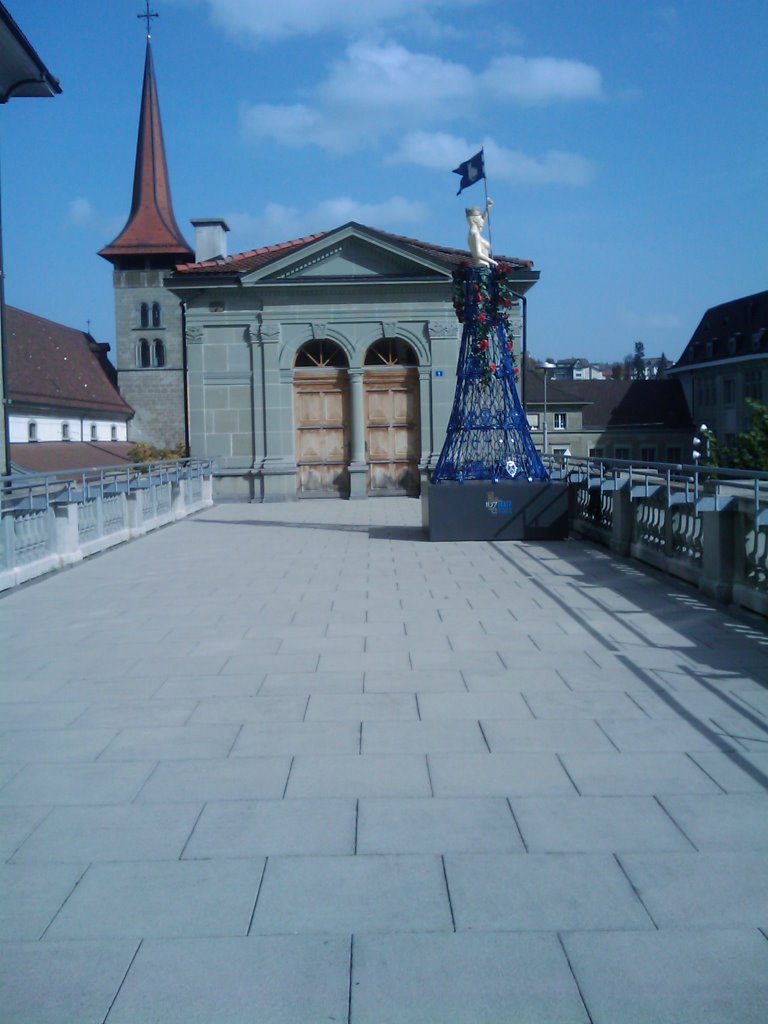 Ein Gebäude in Fribourg