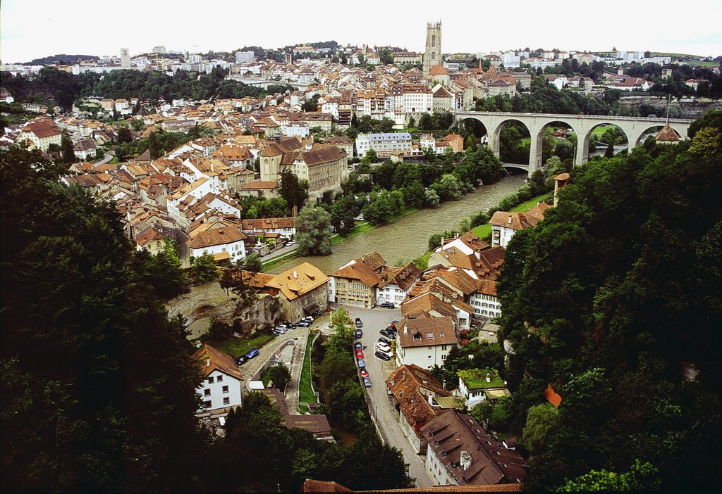 Fribourg, veduta aerea 3, agosto 2002