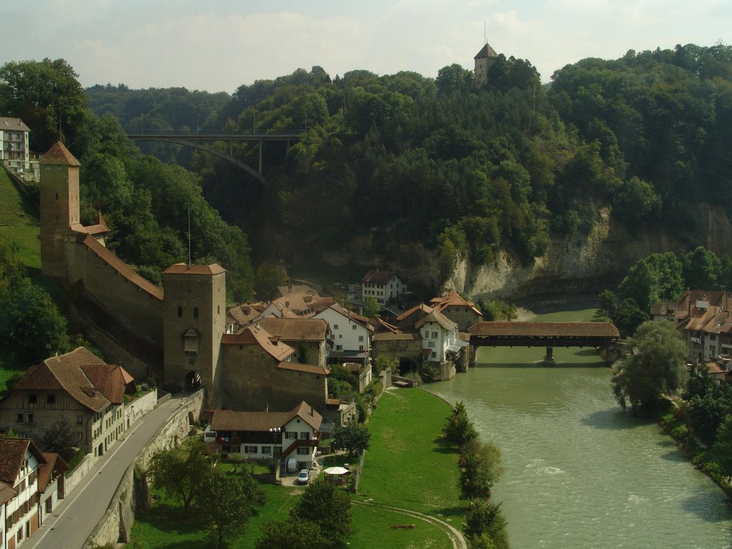 Die Saane - Gotteron Brücke
