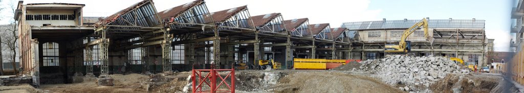 Winterthur Baustelle Abriss Panorama  (3th March 2008)