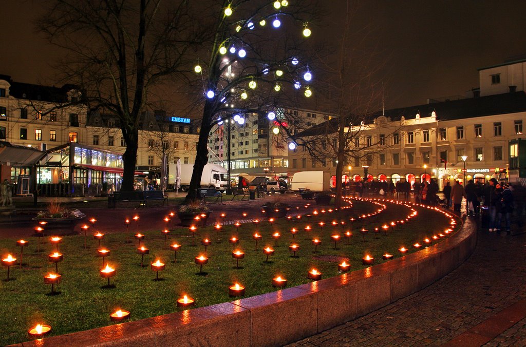 Gustav Adolfs torg a december evening