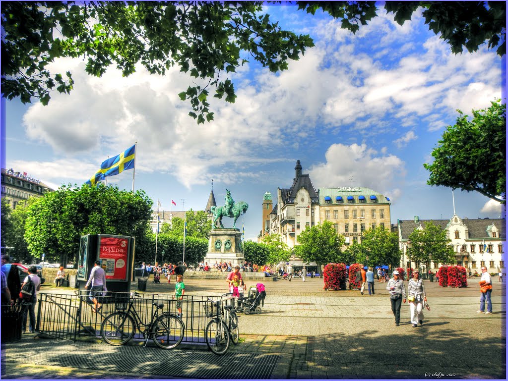 Malmö mit Denkmal Karl X Gustav