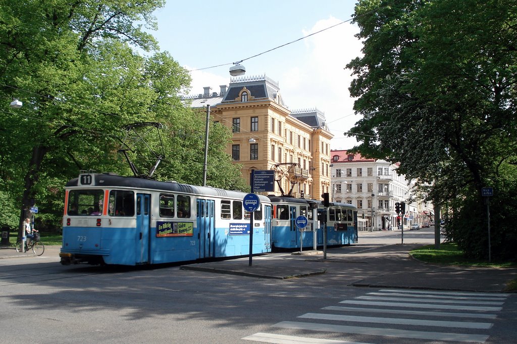 Blue tram