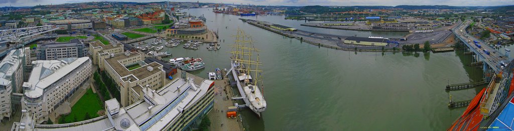 SWE Goeteborg [Goeta] (Barken Viking) from Goetheborgs utkiken Panorama by KWOT