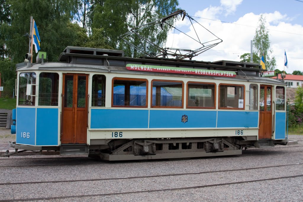 Old tram at tramway museum, Malmköping