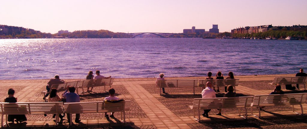 Enjoying sunshine in Stockholm