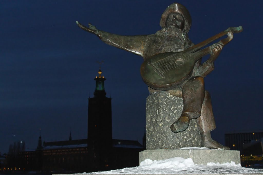 Evert Taube monument.