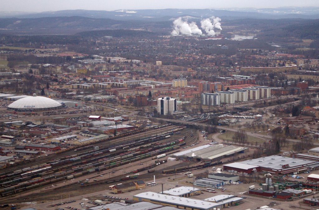 Borlänge centre from the air
